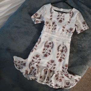 Beautiful embroidery floral dress